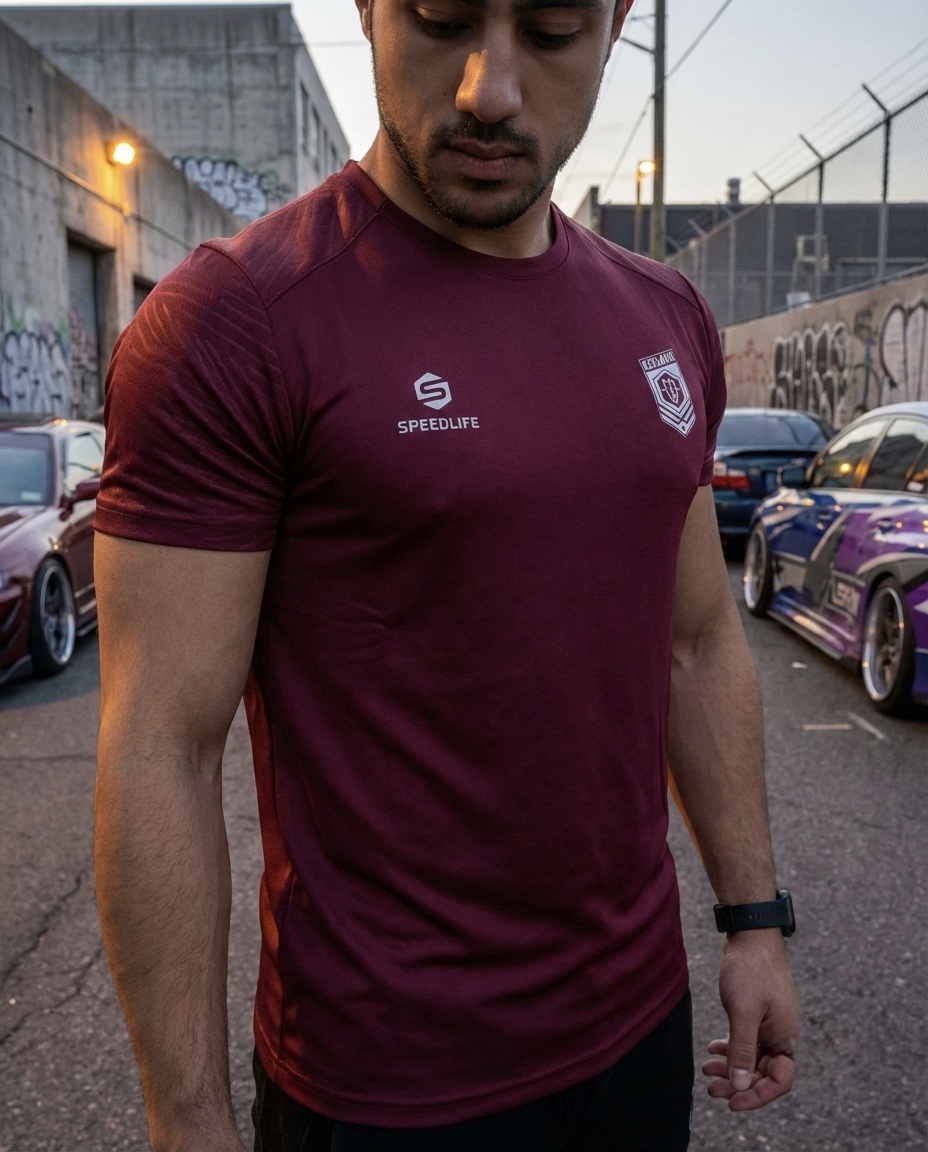 Bordo Antrenman T-Shirt | Premium Kalite