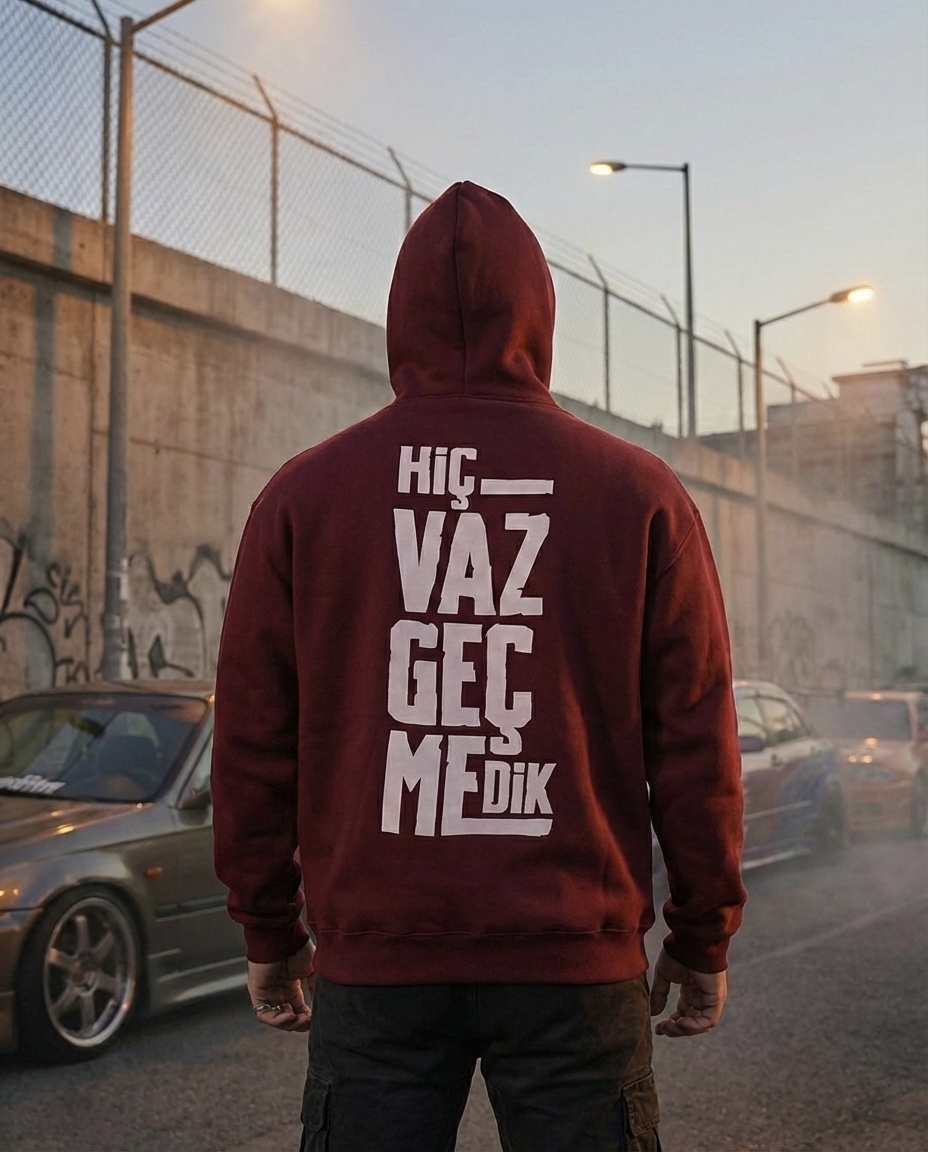 Taraftar Sweat-Tshirt - 3 İplik | Bordo